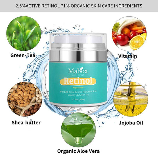 Mabox Retinol Moisturizer Face Cream Vitamin E Collagen Wrinkles Acne Hyaluroni Whitening Freckle Cream